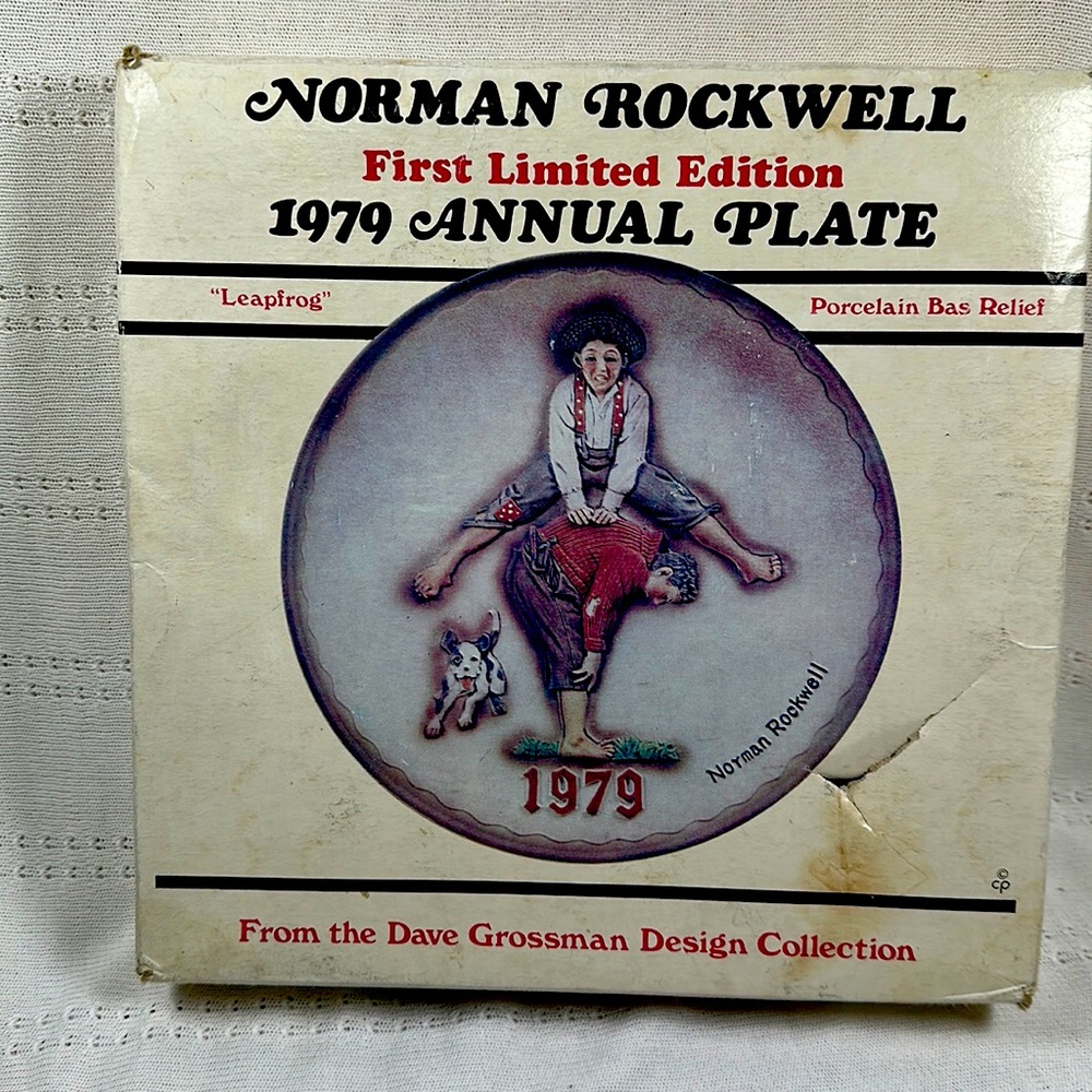 1979 Norman Rockwell Leapfrog Limited Edition Porcelain Plate